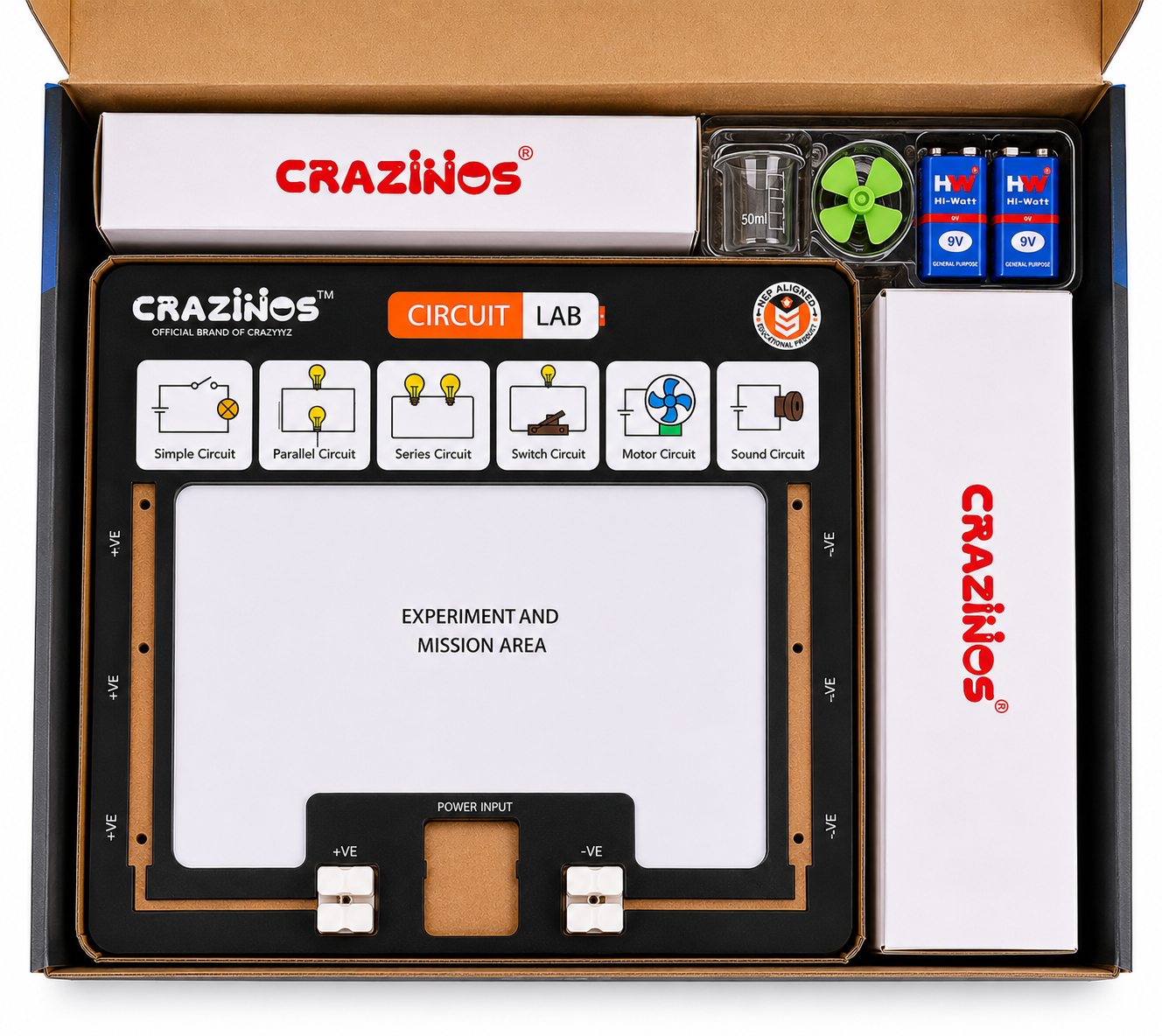 CRAZINOS STEM Electricity Kit – 50+ Circuit Experiments for Kids