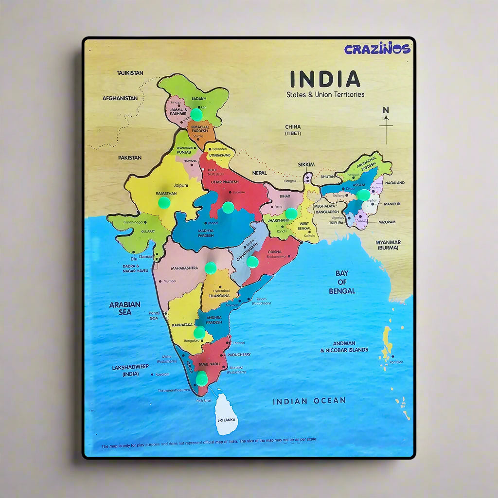 Wooden Puzzle India Map | 29 States