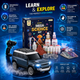 CRAZINOS Mega Science Kit & RC Defender Car Combo for Kids | 200+ STEM Science Experiments Kit with RC SUV Car, LED Lights, Smoke Effect & Extra Battery | Educational Toy Set for Boys & Girls Age 4-16 Years