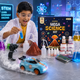 CRAZINOS Mega Science Kit & Mini RC Drift Car Combo for Kids | 200+ STEM Science Experiments Kit with 1:64 Scale Remote Control Racing Car, LED Lights & Dual Speed Mode | Educational & Racing Toy Set for Boys & Girls Age 4-16 Years