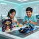 CRAZINOS Mega Science Kit & RC Drift Stunt Car Combo for Kids | 200+ STEM Science Experiments Kit with 1:14 Scale 4WD Gesture Control Racing Car, LED Lights, Smoke Effect & 360° Stunts | Educational Toy Set for Boys & Girls Age 4-16 Years