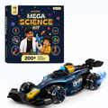 CRAZINOS Mega Science Kit & RC Drift Stunt Car Combo for Kids | 200+ STEM Science Experiments Kit with 1:14 Scale 4WD Gesture Control Racing Car, LED Lights, Smoke Effect & 360° Stunts | Educational Toy Set for Boys & Girls Age 4-16 Years