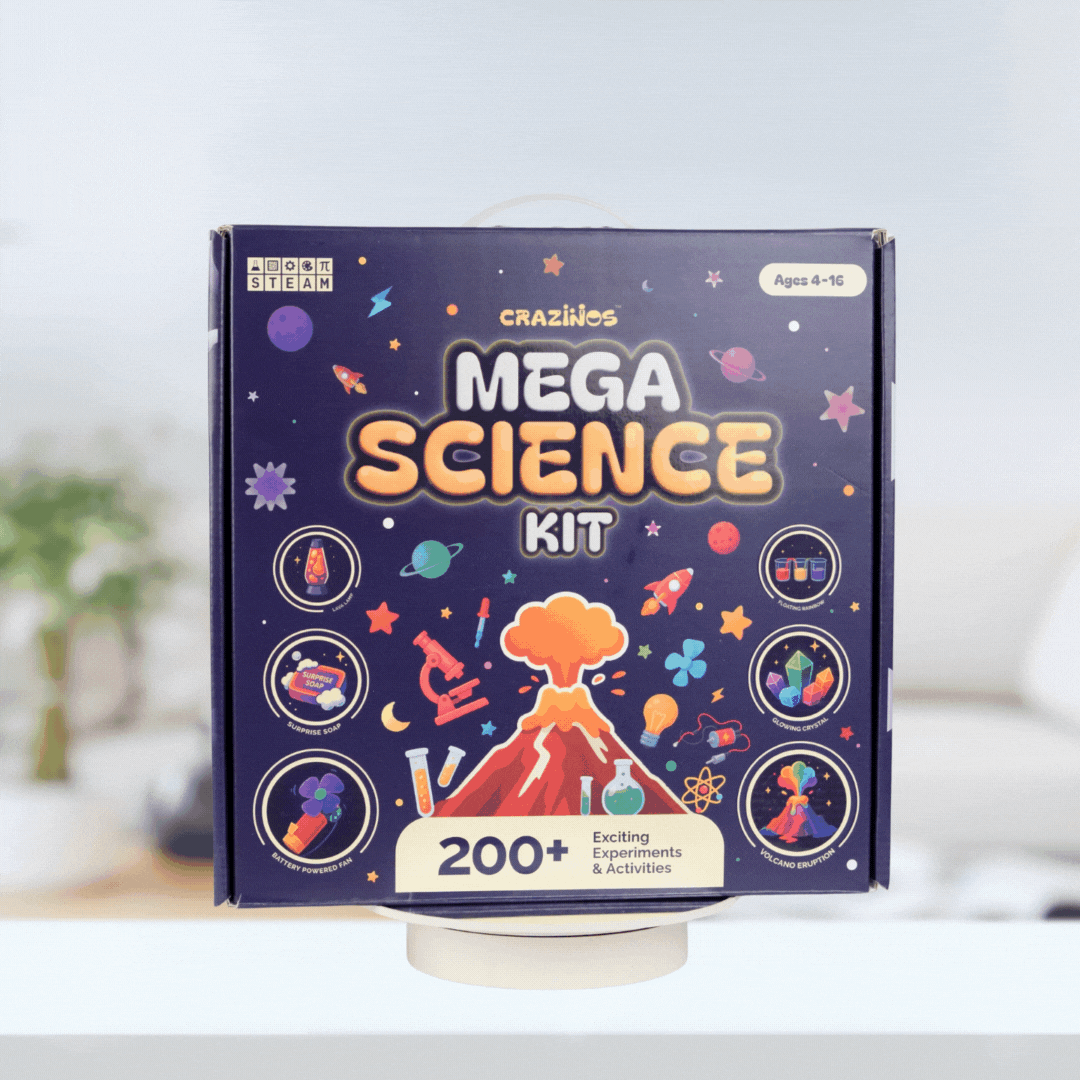 Mega Science Kit | School Projects |For 3 to 4 Learners | Ages 4 to 16| 200+ experiments and funfacts