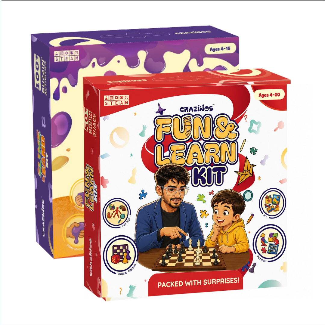 2 Kits | Fun & Learn Kit + Slime & Sand Kit Combo | For 8-10 Learners| Ages 4 to 60