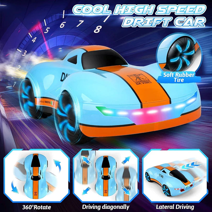 CRAZINOS Combo Pack – Remote Control Stunt Car (1:16 Scale, Gesture Sensing, Spray & Drift) + Kaboom Science Experiment Kit (125+ Fun STEM Projects) for Kids Ages 4–16