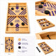 Crazinos Wooden String Hockey Game | Fast Sling Puck Board Game for Kids & Adults | Premium Wooden Tabletop Game with 8 Pucks | Family Fun & Party Game