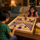 Crazinos Wooden String Hockey Game | Fast Sling Puck Board Game for Kids & Adults | Premium Wooden Tabletop Game with 8 Pucks | Family Fun & Party Game