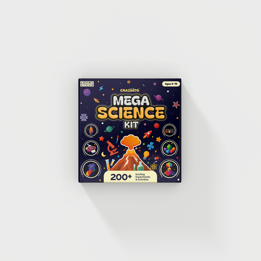 Mega Science Kit by Crazinos | Fun & Educational Experiments for Kids 4+ Years