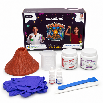 CRAZINOS Volcano Kit for Kids | STEM Science Experiment Kit with Real Volcano Eruption | Ages 4-18