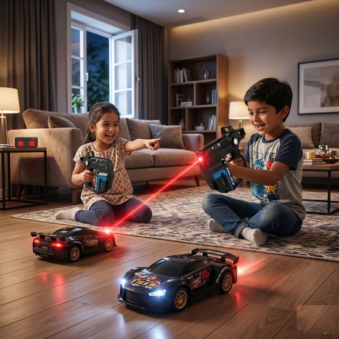 CRAZINOS RC Racing Car | 2.4G Remote Control Car with Lights, Sound & Rubber Tyres | High Speed Toy Car for Kids Age 4+
