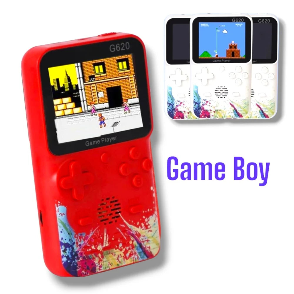 Handheld G620, 3.0 inch Screen Support Double Play Classic Games Built-in 620, Connect TV Support, Rechargeable