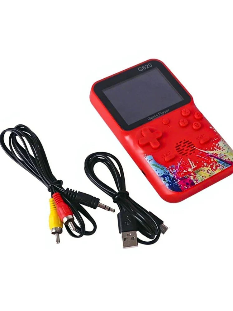 Handheld G620, 3.0 inch Screen Support Double Play Classic Games Built-in 620, Connect TV Support, Rechargeable