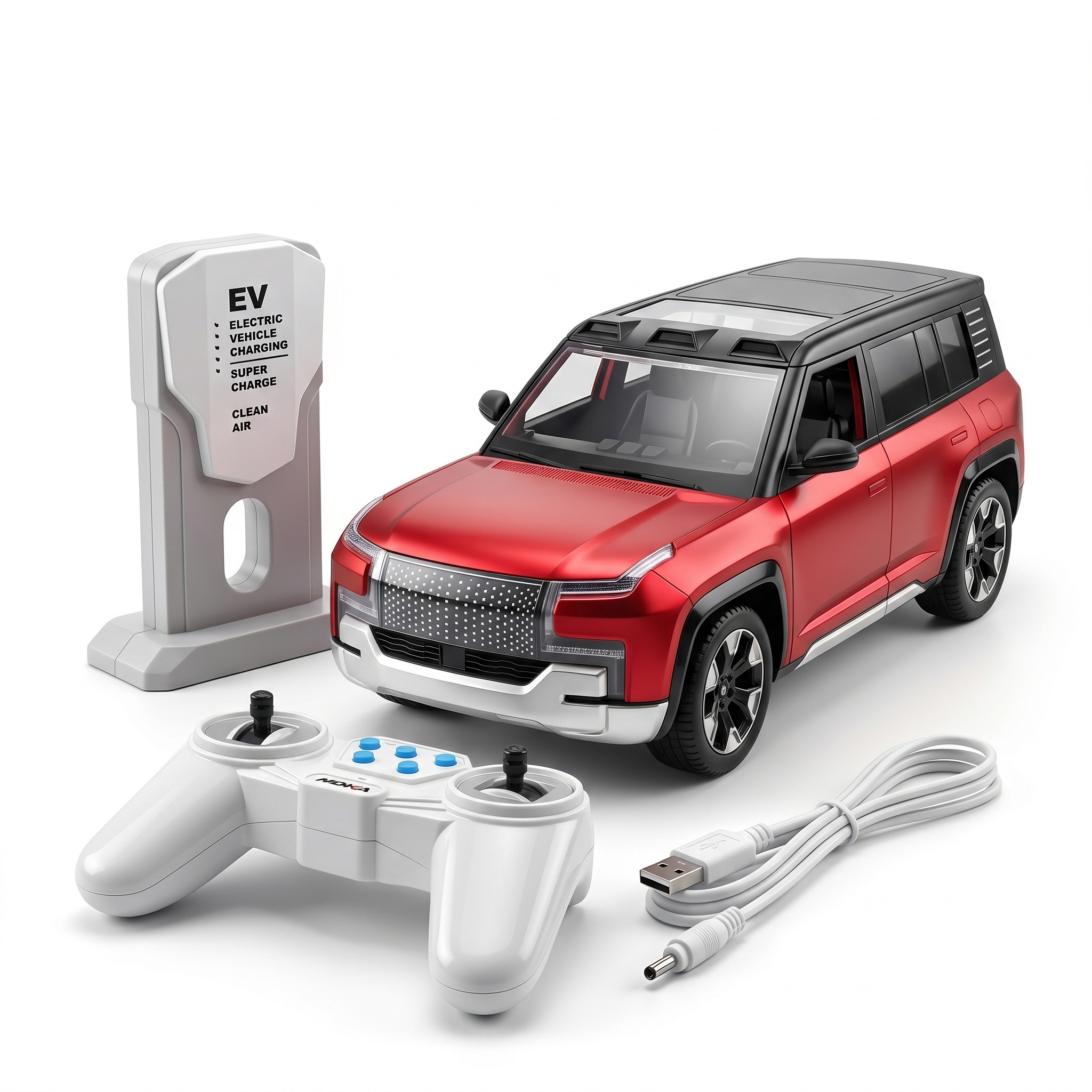 CRAZINOS RC Drift Car | With Auto Park, Lights & Sound Features, Remote Door Opening | Kids RC Car Age 4-16