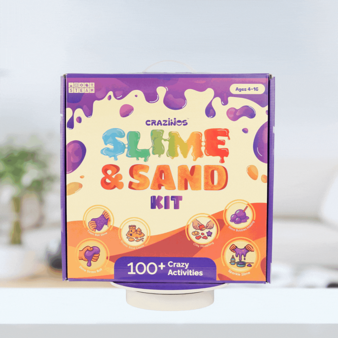 Slime & Sand Kit | For 3–4 Learners | Ages 4 to 16 | 100+ Hands-On Activities