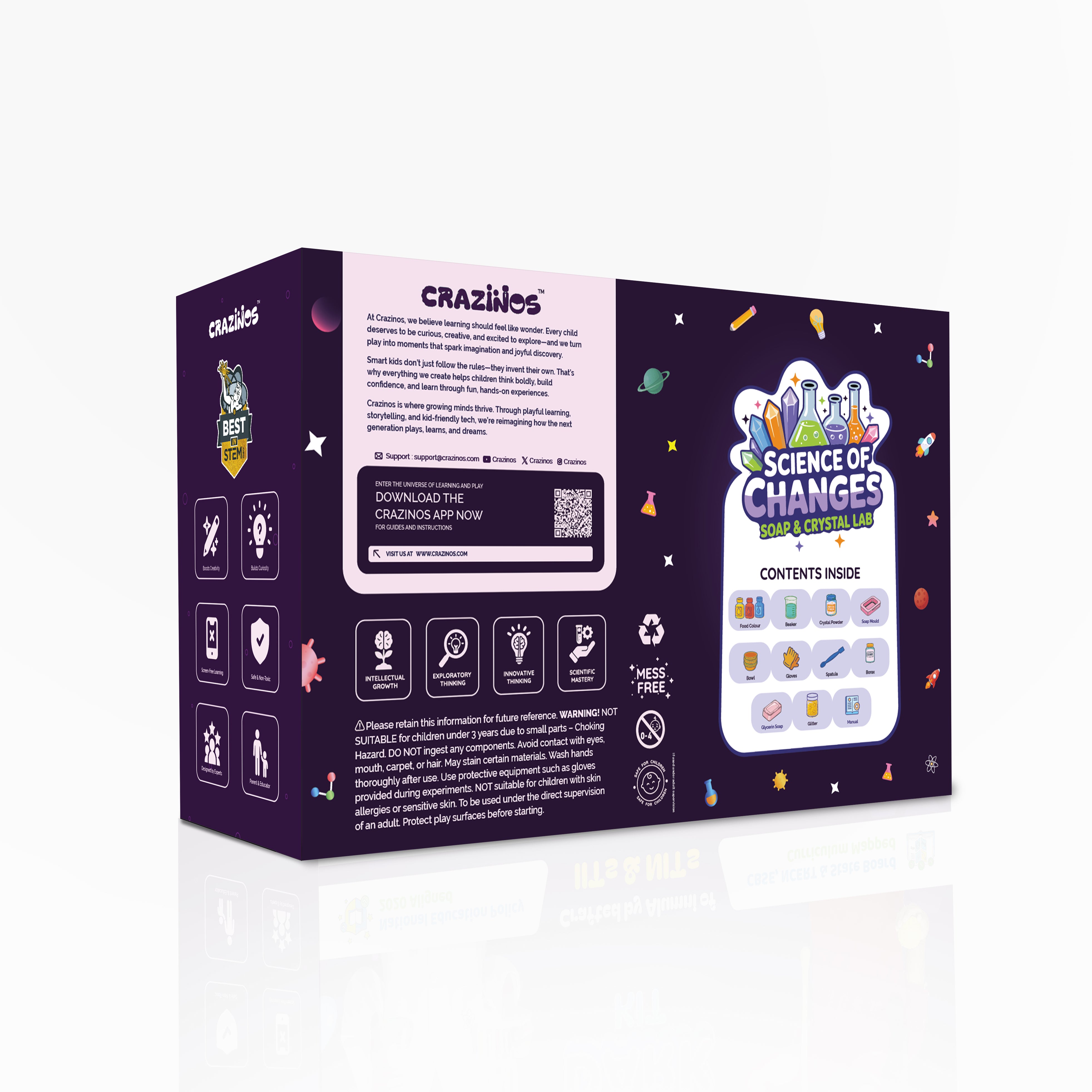 Science of Changes Soap & Crystal Making Kit for Kids |  for Boys and Girls Ages 4–18 | STEM Education Toy for School Projects, Learning & Birthday, Return Gifts | from Crazy XYZ