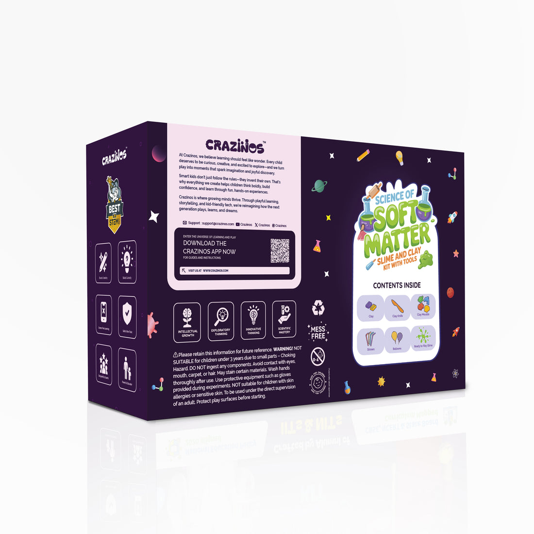 Science Of Soft Matter Slime and Clay Kit With Tools | STEM Sensory Play for Creativity, & Learning | Gift for Boys & Girls Age 4-18 | STEM Education Toy for School Projects ,Learning & Birthday, Return Gifts | from Crazy XYZ