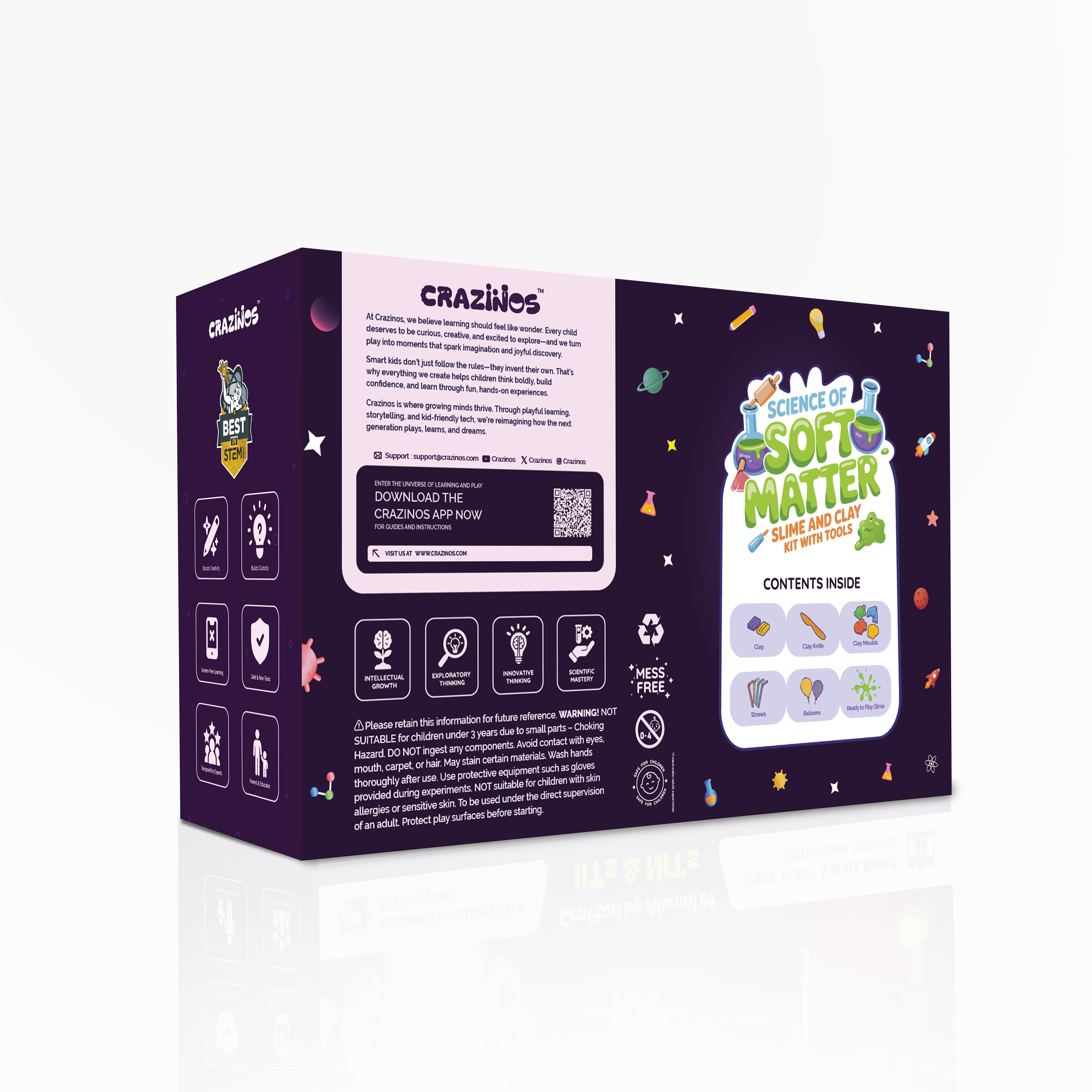 Science Of Soft Matter Slime and Clay Kit With Tools | STEM Sensory Play for Creativity, & Learning | Gift for Boys & Girls Age 4-18 | STEM Education Toy for School Projects ,Learning & Birthday, Return Gifts | from Crazy XYZ